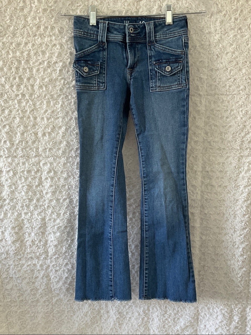 GAP Kids Dark Blue Bootcut Jeans with Front Flap Pockets